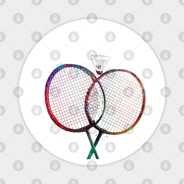 Badminton sport art #badminton Magnet by JBJart